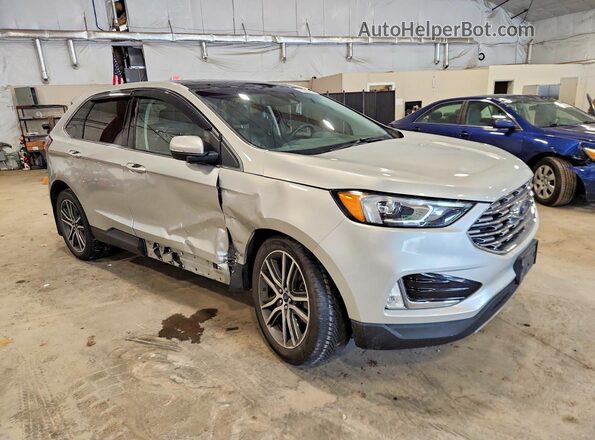 2FMPK4K97KBB84605 2019 FORD EDGE Silver Delantero derecho