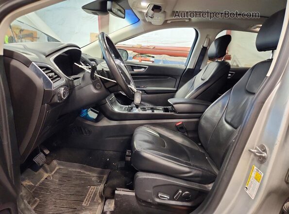 2FMPK4K97KBB84605 2019 FORD EDGE Silver Vista interior delantera