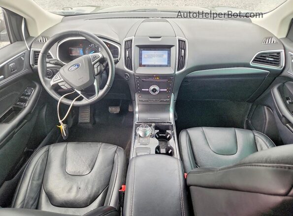 2FMPK4K97KBB93255 2019 FORD EDGE Зеленый Вид панели приборов