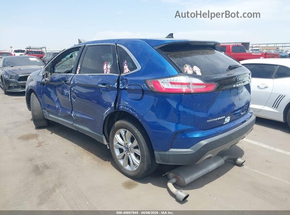 2FMPK4K97NBB05373 2022 FORD EDGE Blue Rear left