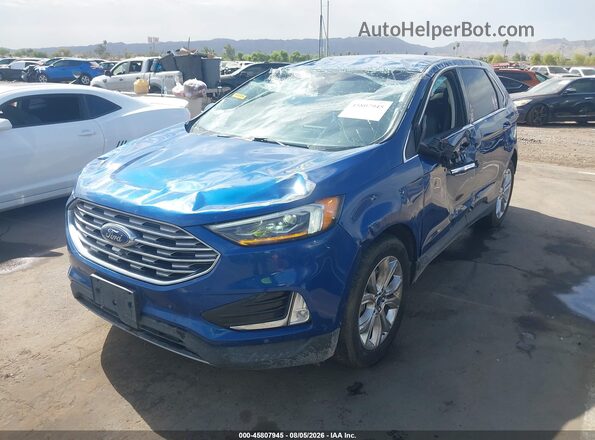 2FMPK4K97NBB05373 2022 FORD EDGE Blue Front view