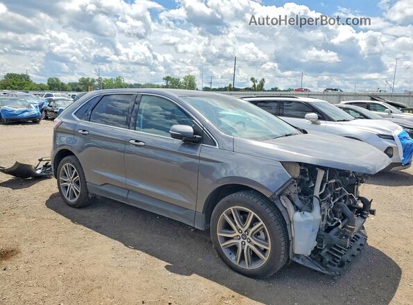 2FMPK4K97NBB13456 2022 FORD EDGE Gray Առջևի աջ