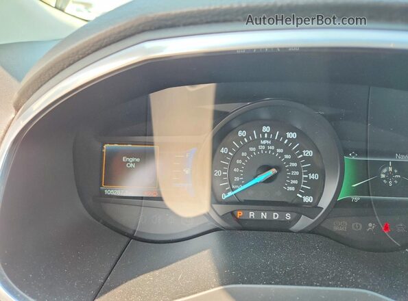 2FMPK4K98GBC57004 2016 FORD EDGE Blue Вид щитка приладів
