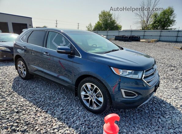 2FMPK4K98GBC57004 2016 FORD EDGE Blue Передня права чверть