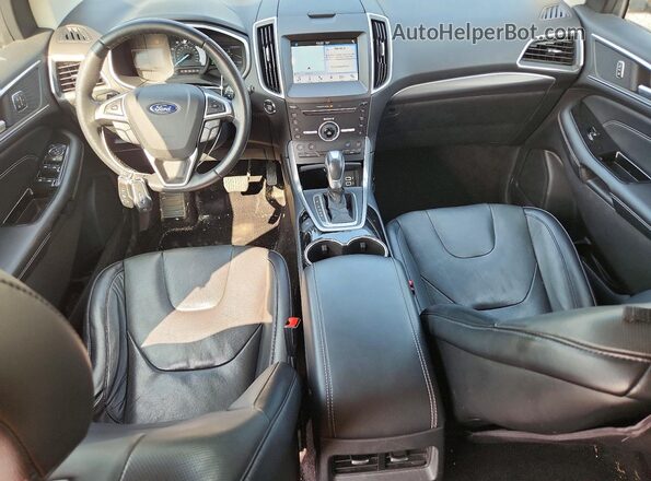 2FMPK4K98GBC57004 2016 FORD EDGE Blue Вид панелі приладів