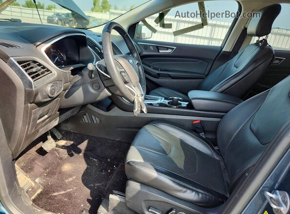 2FMPK4K98GBC57004 2016 FORD EDGE Blue Вид салону спереду