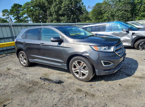 2FMPK4K98HBB90826 2017 FORD EDGE Gray Առջևի աջ