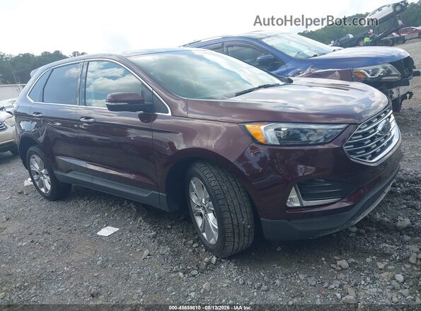 2FMPK4K98PBA58406 2023 FORD EDGE Red Вид задньої частини салону