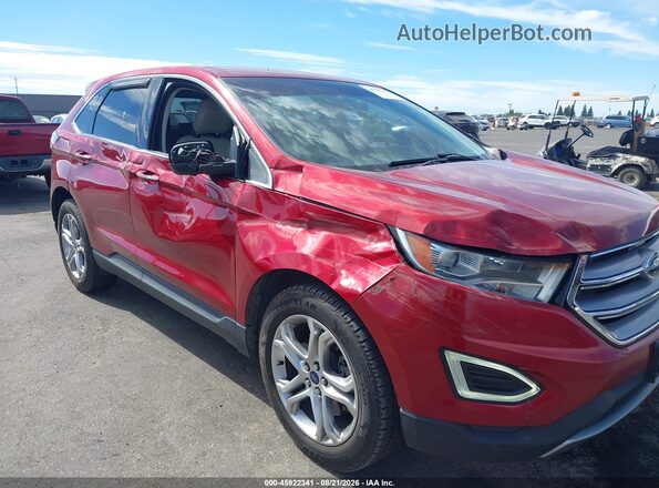 2FMPK4K99GBB06642 2016 FORD EDGE Red Вид спереду