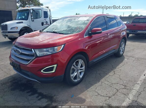2FMPK4K99GBB06642 2016 FORD EDGE Red Передня ліва чверть