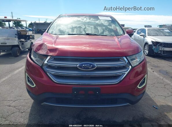 2FMPK4K99GBB06642 2016 FORD EDGE Red Вид щитка приладів