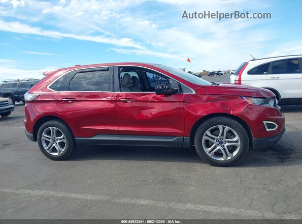 2FMPK4K99GBB06642 2016 FORD EDGE Red Вид задньої частини салону