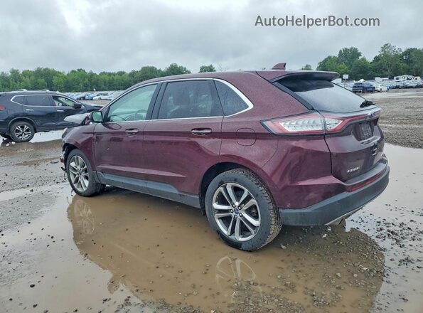 2FMPK4K99JBC09339 2018 FORD EDGE Burgundy Tył lewy