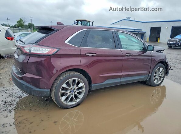 2FMPK4K99JBC09339 2018 FORD EDGE Burgundy Tył prawy