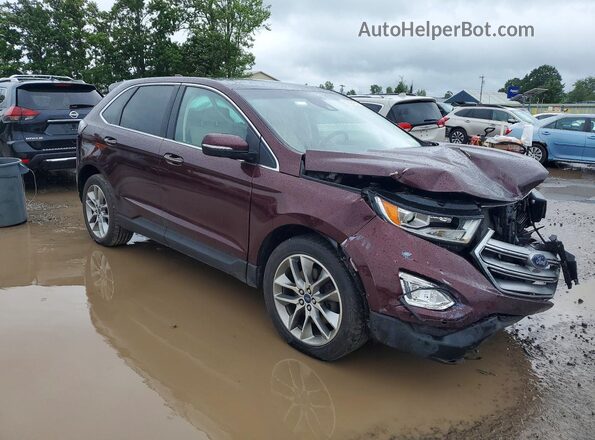 2FMPK4K99JBC09339 2018 FORD EDGE Burgundy Przód prawy