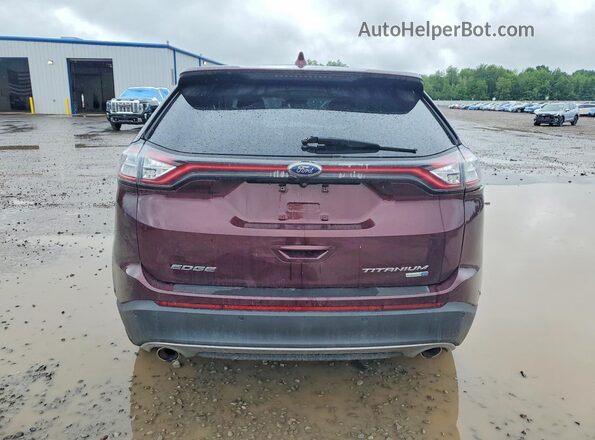 2FMPK4K99JBC09339 2018 FORD EDGE Burgundy Widok z tyłu