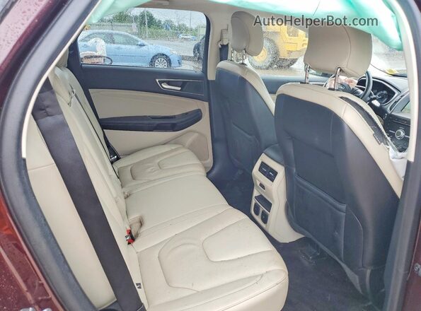2FMPK4K99JBC09339 2018 FORD EDGE Burgundy Widok wnętrza z tyłu