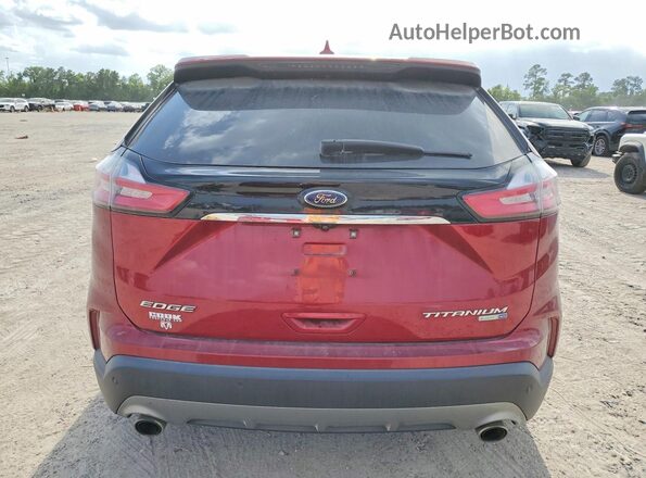 2FMPK4K99KBB48589 2019 FORD EDGE Red უკანა ხედი