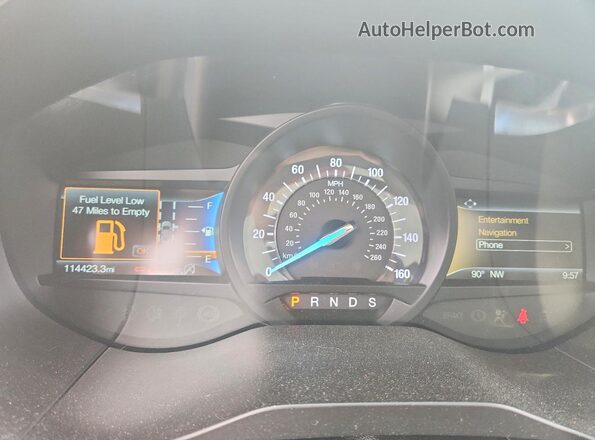 2FMPK4K99KBC02649 2019 FORD EDGE Charcoal Instrument cluster view