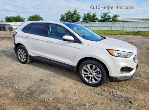 2FMPK4K99KBC11819 2019 FORD EDGE Белый Передняя правая четверть