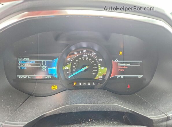 2FMPK4K99KBC11819 2019 FORD EDGE Белый Вид щитка приборов