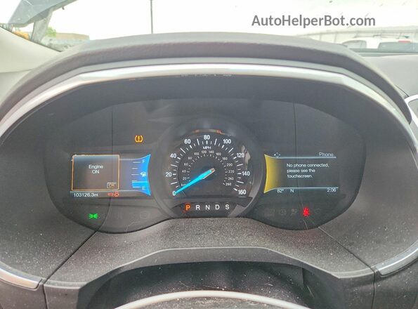 2FMPK4K9XHBB20485 2017 FORD EDGE Black Вид щитка приладів