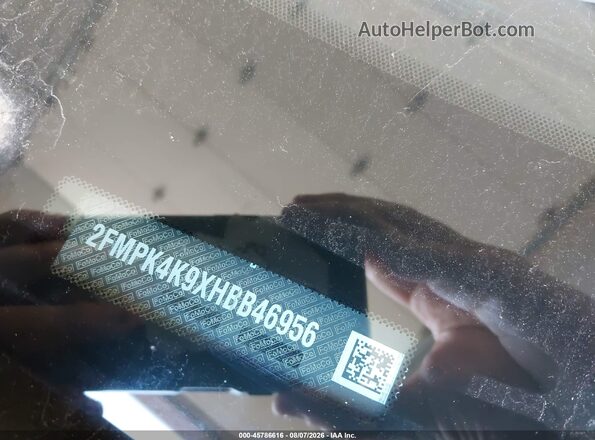 2FMPK4K9XHBB46956 2017 FORD EDGE Black ძრავის განყოფილების ხედი