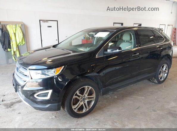 2FMPK4K9XHBB46956 2017 FORD EDGE Black წინა მარცხენა ხედი სამი მეოთხედიდან