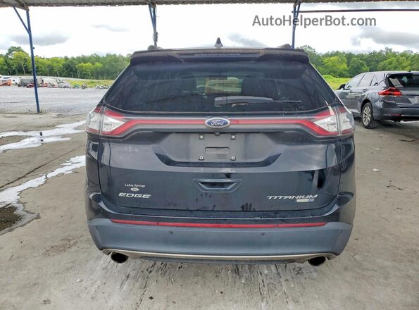 2FMPK4K9XHBB75664 2017 FORD EDGE Black Вид ззаду