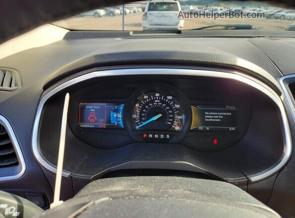 2FMPK4K9XHBC10333 2017 FORD EDGE Burgundy Widok zestawu wskaźników