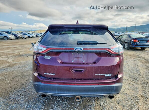 2FMPK4K9XHBC10333 2017 FORD EDGE Burgundy Widok z tyłu