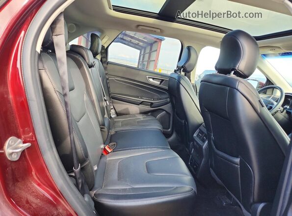 2FMPK4K9XHBC10333 2017 FORD EDGE Burgundy Widok tylnych siedzeń
