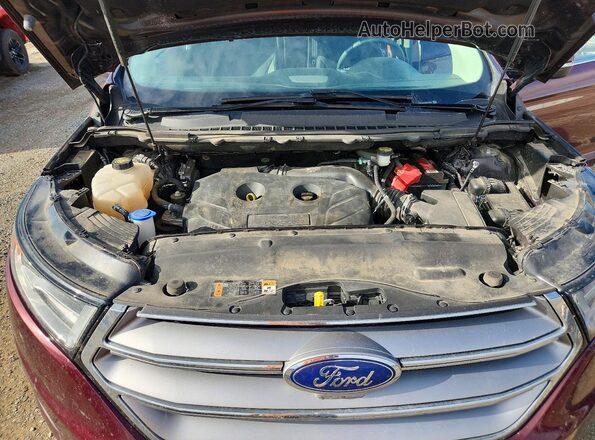 2FMPK4K9XHBC10333 2017 FORD EDGE Burgundy Widok wnętrza z tyłu