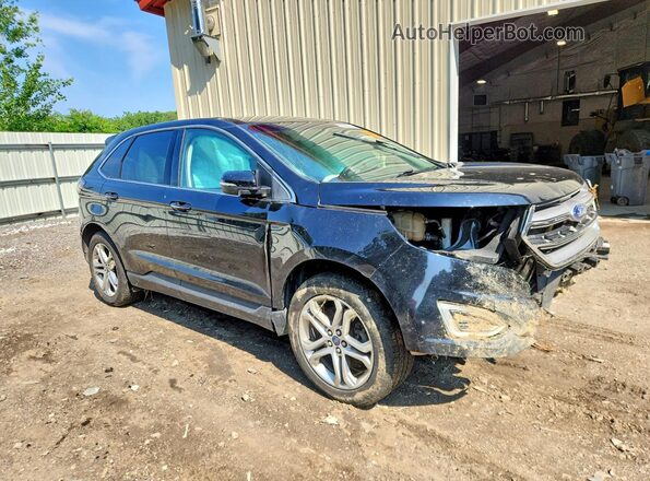 2FMPK4K9XJBB20038 2018 FORD EDGE Black Вид щитка приладів