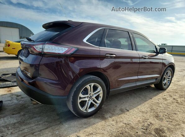2FMPK4K9XJBB21187 2018 FORD EDGE Maroon უკანა მარჯვენა
