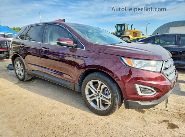 2FMPK4K9XJBB21187 2018 FORD EDGE Maroon წინა მარჯვენა