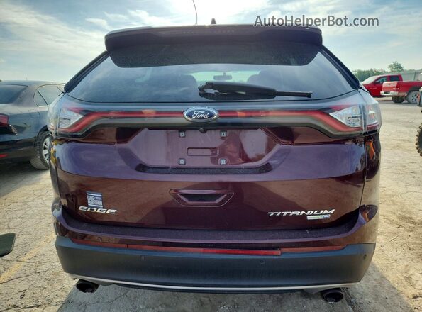 2FMPK4K9XJBB21187 2018 FORD EDGE Maroon უკანა ხედი