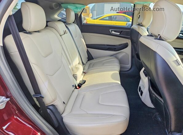 2FMPK4K9XJBB21187 2018 FORD EDGE Maroon უკანა სავარძლების ხედი