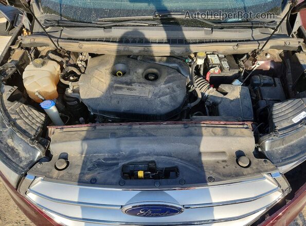 2FMPK4K9XJBB21187 2018 FORD EDGE Maroon უკანა სალონის ხედი