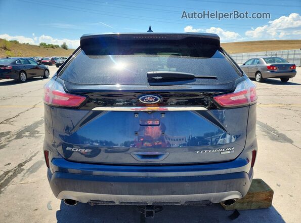 2FMPK4K9XKBB20302 2019 FORD EDGE Синий Вид сзади