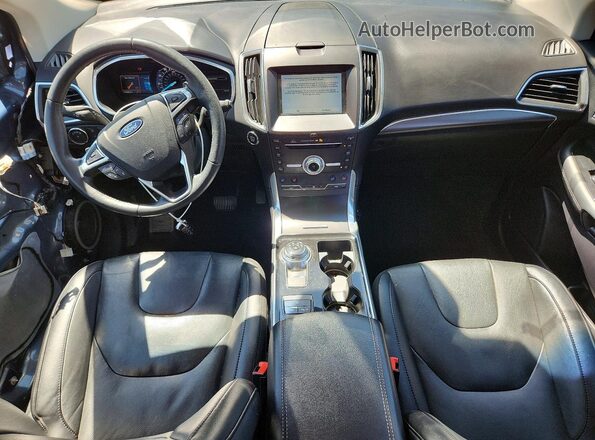 2FMPK4K9XKBB20302 2019 FORD EDGE Синий Вид панели приборов