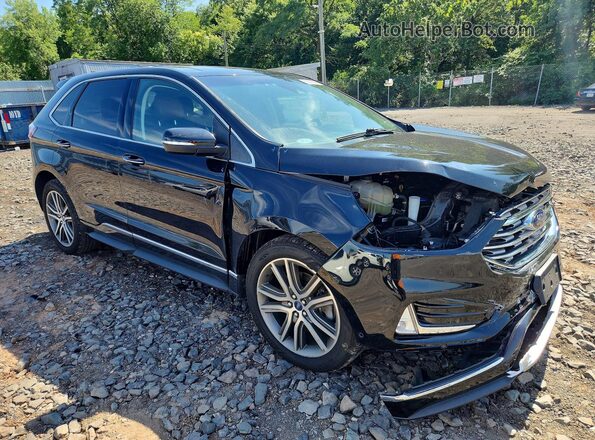 2FMPK4K9XKBB72979 2019 FORD EDGE Black Przód prawy