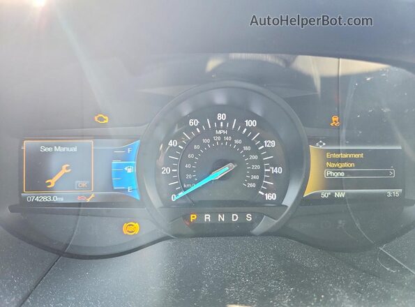 2FMPK4K9XKBB72979 2019 FORD EDGE Black Widok zestawu wskaźników