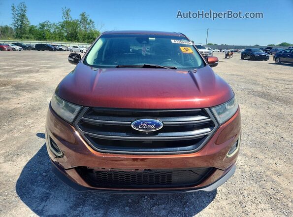 2FMTK4AP2FBB84676 2018 FORD EDGE Brown Front view