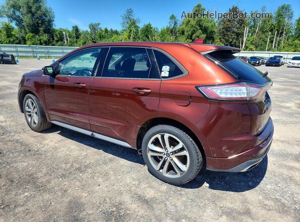 2FMTK4AP2FBB84676 2018 FORD EDGE Brown Rear left
