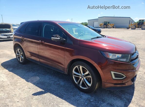 2FMTK4AP2FBB84676 2018 FORD EDGE Brown Front right