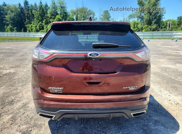 2FMTK4AP2FBB84676 2018 FORD EDGE Brown Rear view