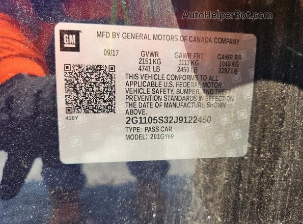 2G1105S32J9122450 2018 CHEVROLET IMPALA Blue Engine compartment view