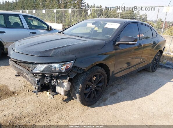 2G1105S37J9174463 2018 CHEVROLET IMPALA Black წინა მარცხენა ხედი სამი მეოთხედიდან