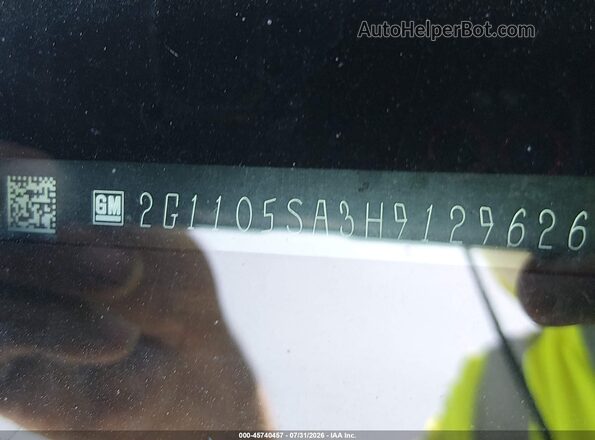 2G1105SA3H9129626 2017 CHEVROLET IMPALA White Вид підкапотного простору